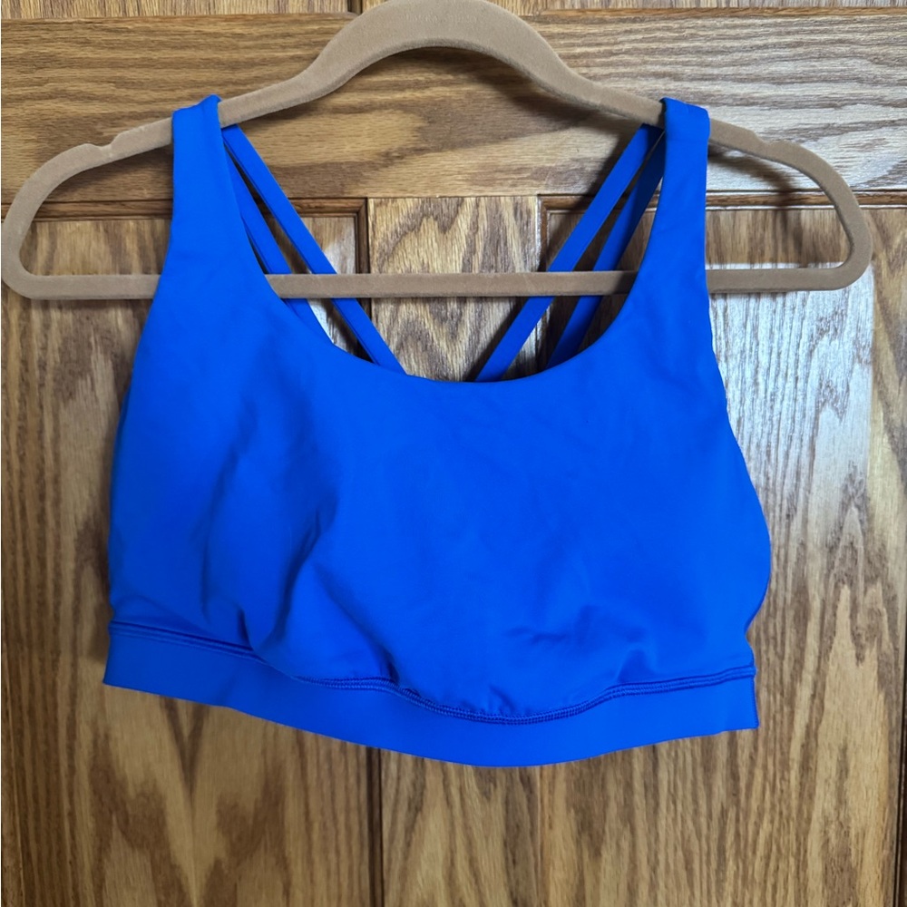 Lululemon Energy Bra-Medium Support-B-D Cups: Size 14 - Blazer Blue Tone - Picture 2 of 5